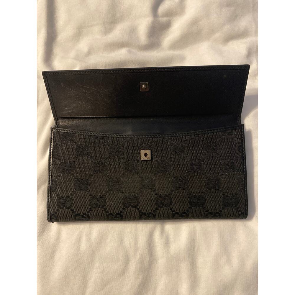 GUCCI Long Wallet Black Men's From Japan i14574 - Picture 9 of 16
